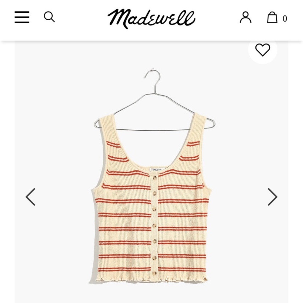 NWT Madewell sweater tank